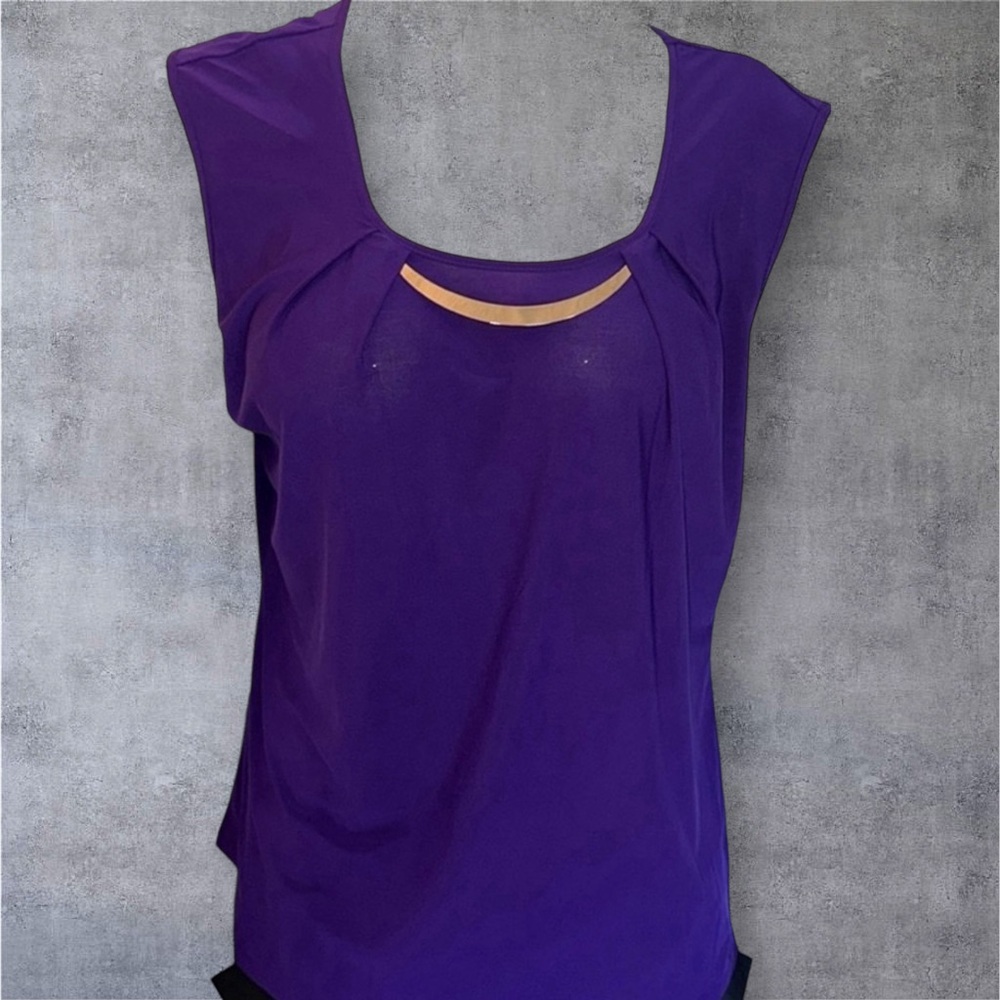 NWT NOTATIONS WOMEN TOP/ BLOUSE PURPLE - SIZE XL